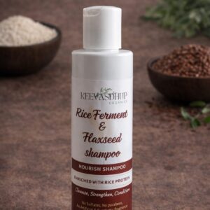 Rice Ferment & Flaxseed Shampoo – Nourish & Strengthen (100ml)